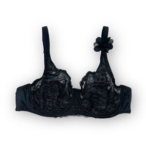 Via Del Amore Black Lace Bra Style F72BV300 Women’s Size 36C